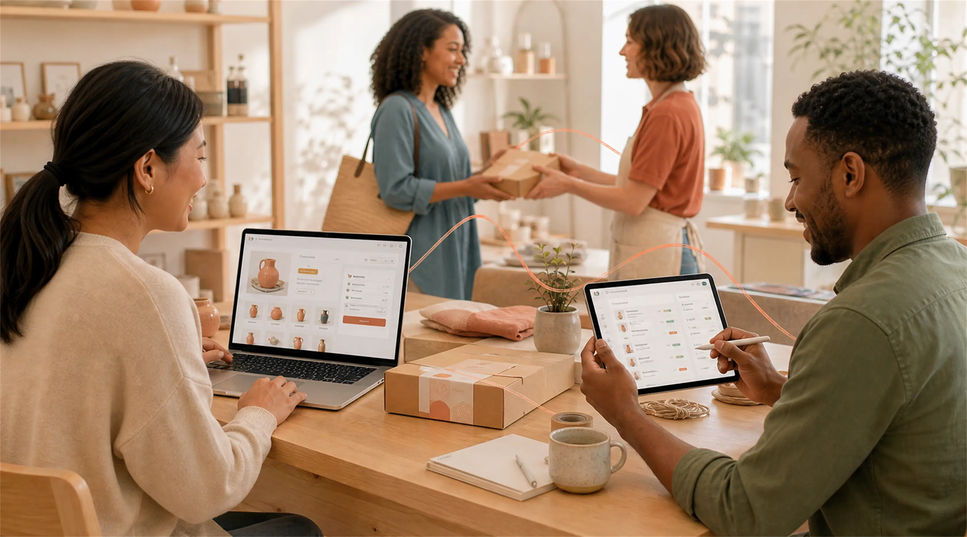 A welcoming visual that supports the featured offer