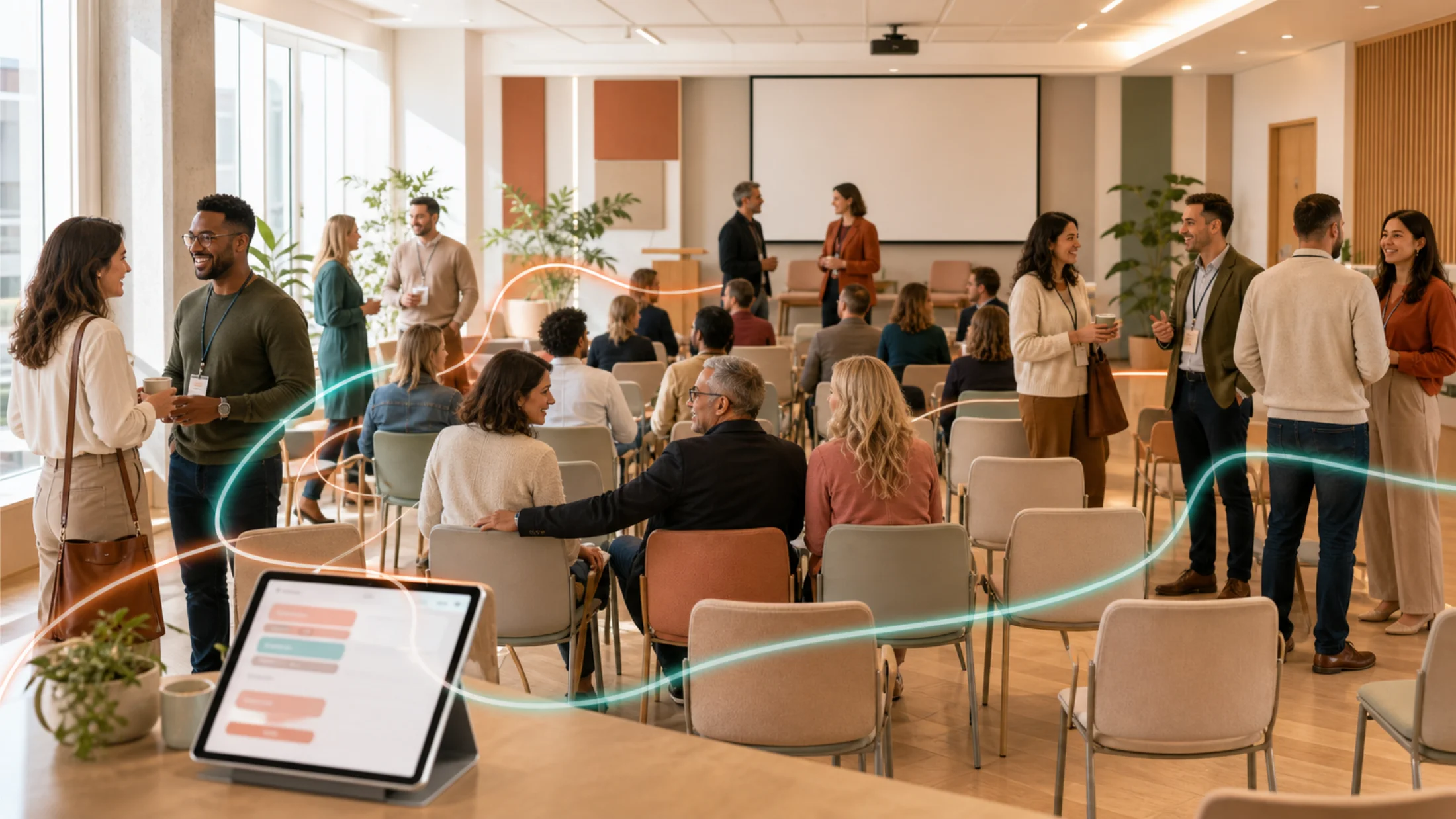 A well-attended event, because of it being well-marketed. 