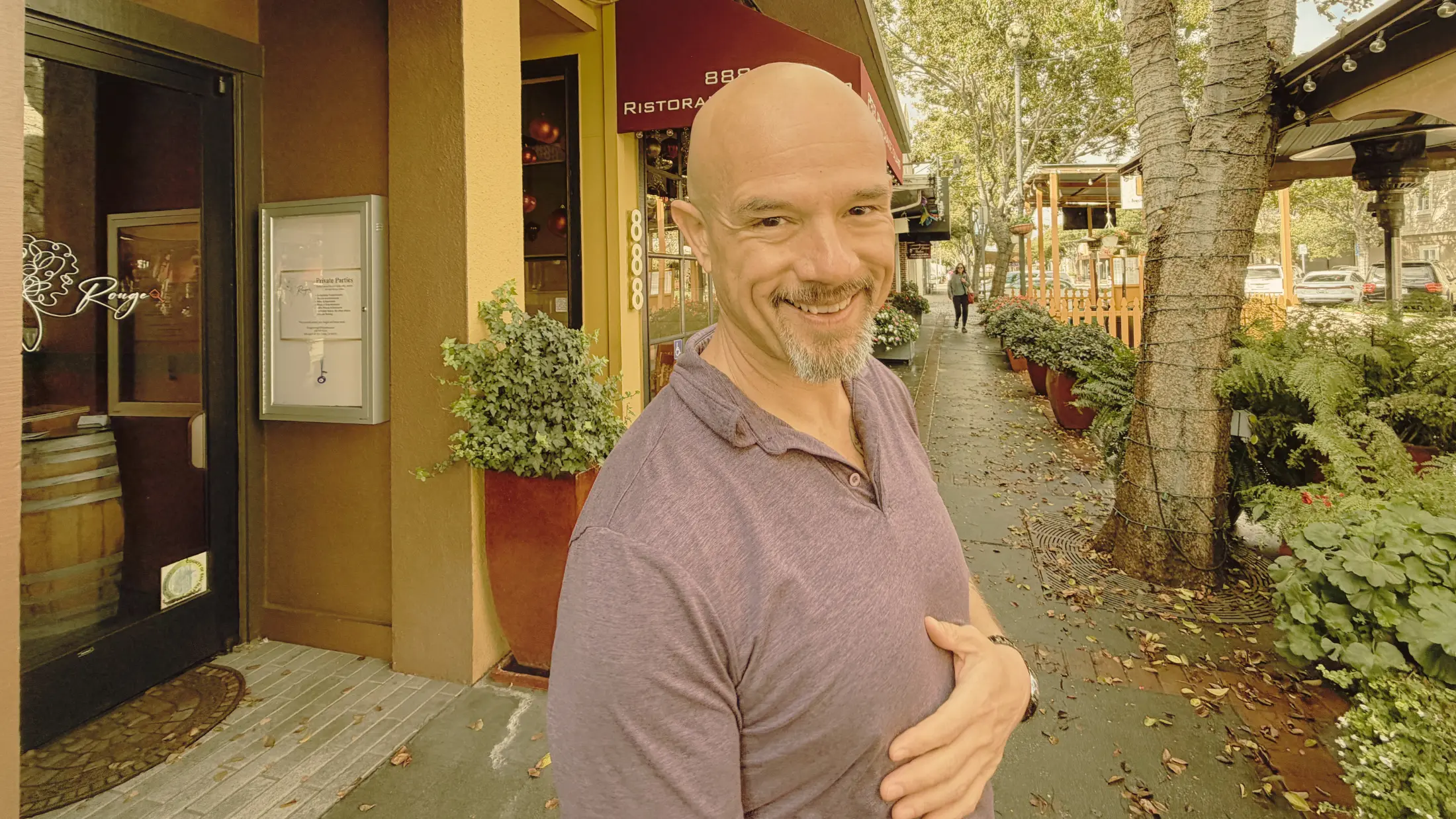 Image featuring Will Strohl, Founder & CEO of Upendo Ventures, in downtown San Carlos, CA